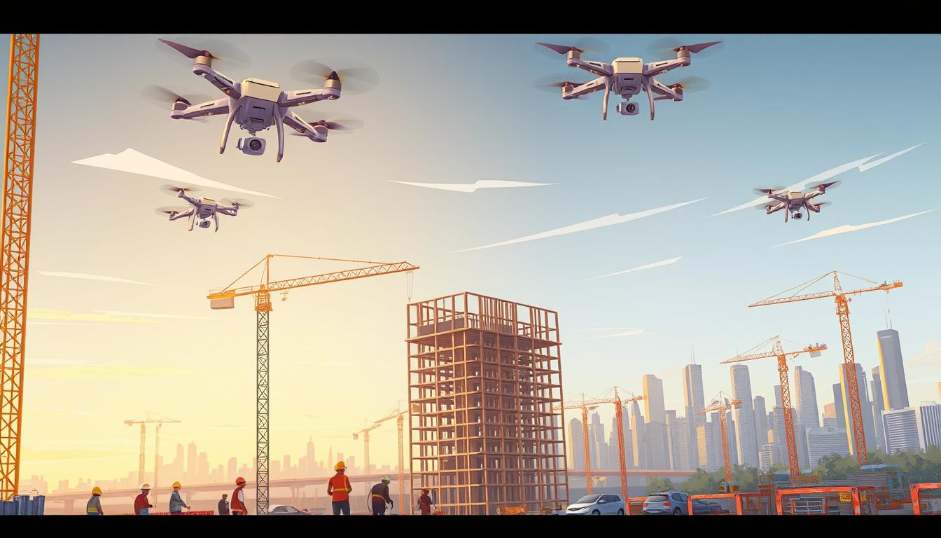Drones na construção